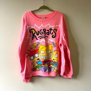 Rugrats sweatshirt fits like a size XL.